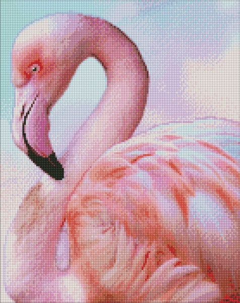 Алмазная мозаика Набор со стразами Идейка Розовый фламинго 40х50см Идейка 