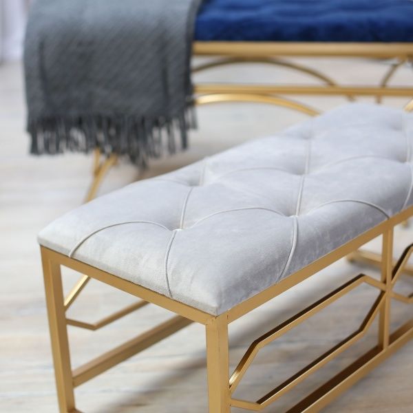 Банкетка 80х30х39 см сіра 