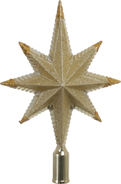 Верхушка для елки Рождественская звезда 28 см комбинированная в ассортименте 