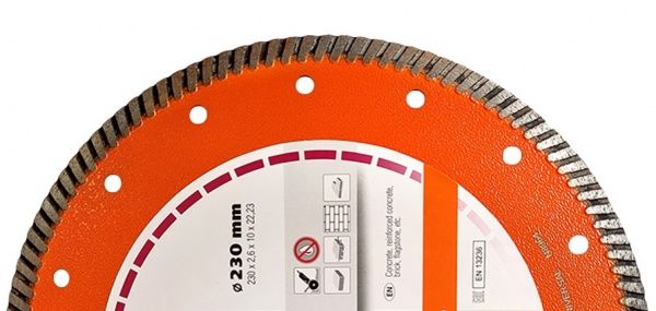 Диск алмазний відрізний PDT Turbo UNIVERSAL 230x2,6x22,2 універсальний 810600TUNVu