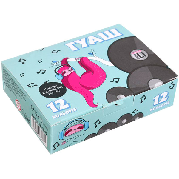 Фарба гуашева 12 кольорів 100203_1 120 мл Good Li