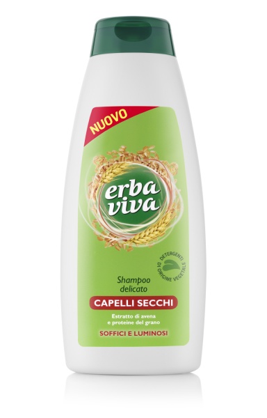 Шампунь Erba Viva Нежный для сухих волос с экстрактом овса и протеинами пшеницы 500 мл