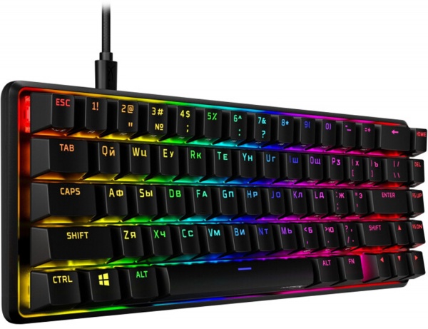 Клавіатура ігрова HyperX Alloy Origins 65 HX Red USB (4P5D6AX) black 