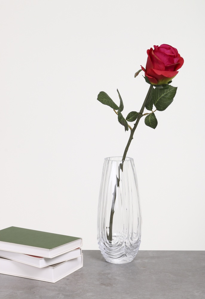 Ваза стеклянная Wrzesniak Glassworks Stripe 25 см прозрачная 17-11281