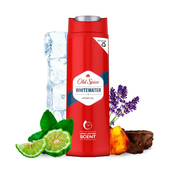 Подарочный набор для мужчин Gillette Станок Mach3 + гель для душа Old Spice 3-в-1 Whitewater 250 мл