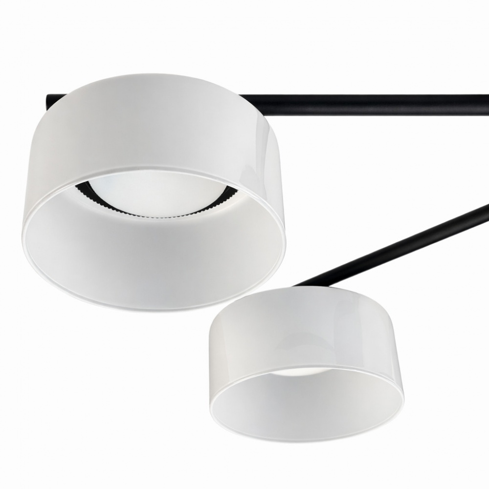 Люстра стельова LIGHT SET DUSHA MS228 8x12 Вт GX53 чорний/молочний