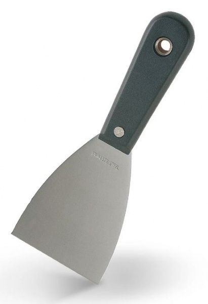 Шпатель из нержавеющей стали с пластиковой ручкой 100 мм малярный Boldrini