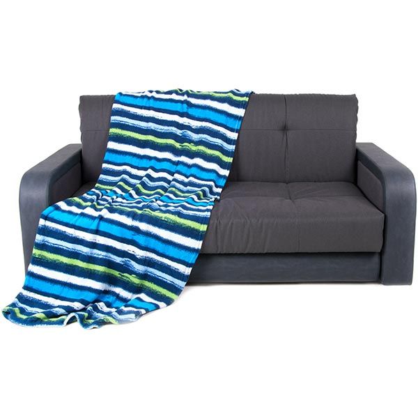 Плед мікрофібра Underprice Смужка синя 160x200 см