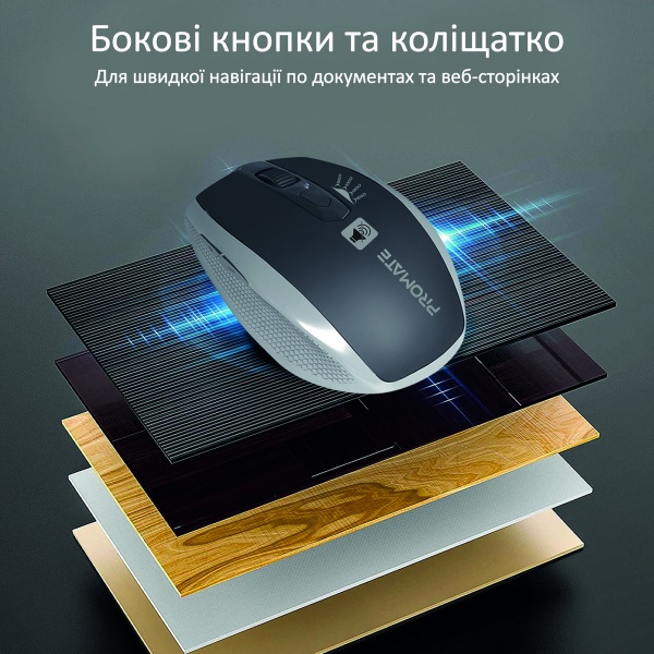 Миша Promate Breeze Wireless Silver 