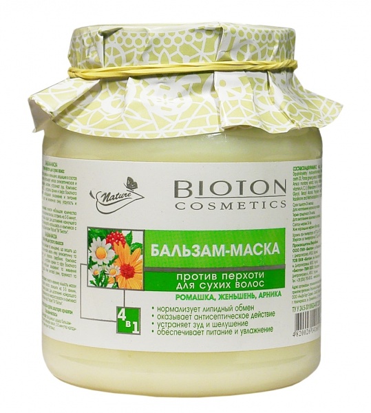 Бальзам-маска Bioton против перхоти для сухих волос 500 мл