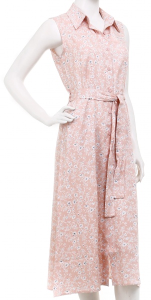 Халат женский BIZE принт цветы р. S персиковый