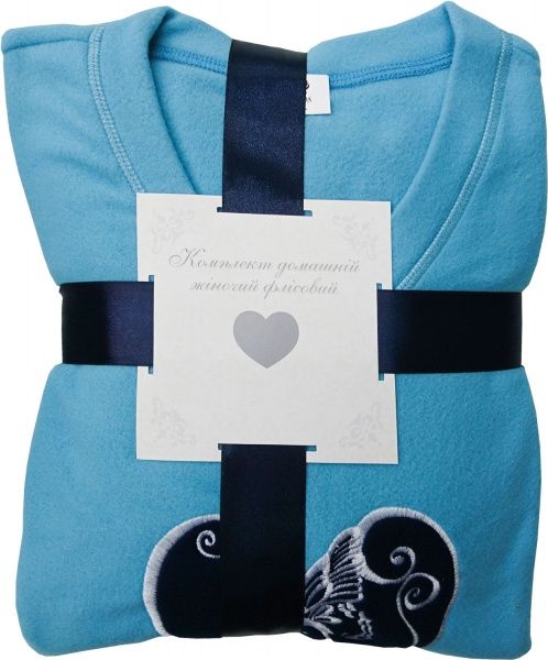 Піжама жіноча флісова Light Blue р. L сірий із блакитним 