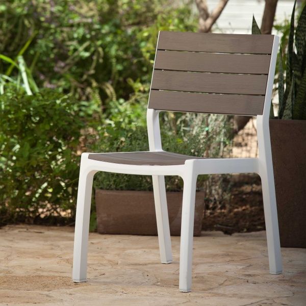 Стул Curver Harmony коричневыйбелый 