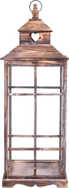 Подсвечник-фонарь Сидней деревянный 31,5x31,5x85 см