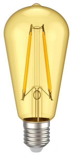 Лампа світлодіодна IEK FIL Gold ST64 8 Вт E27 2700 К 220 В жовта 