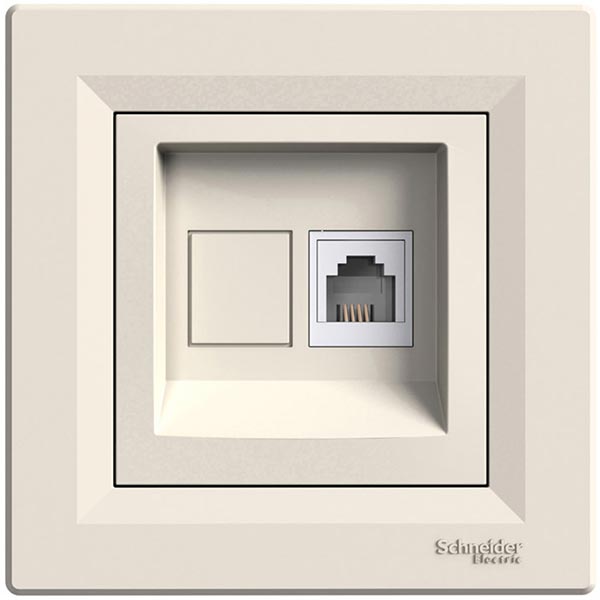 Розетка Asfora EPH4100123 кремовая