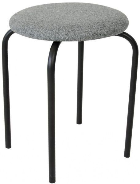 Табурет Vitan Стандарт мягкий d20 мм светло-серый / черный 
