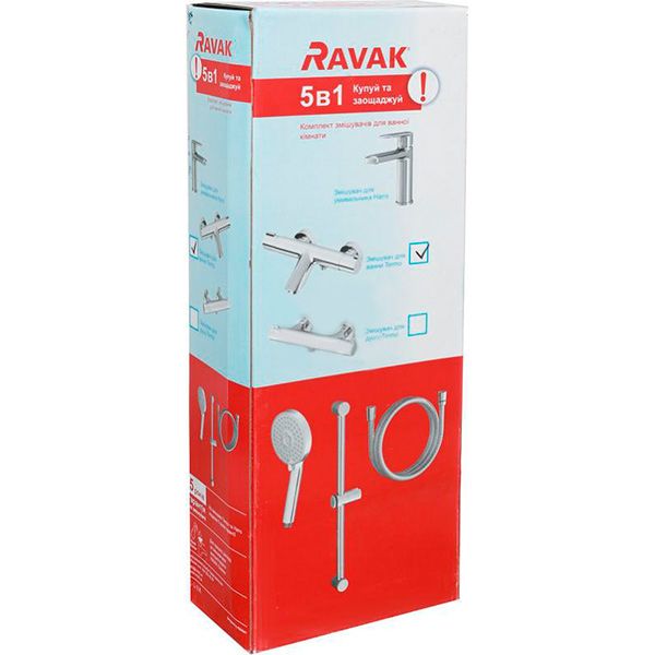 Набор смесителей Ravak Термо HA 012 + TE 022 + 953.00 + 972.00 + 91400