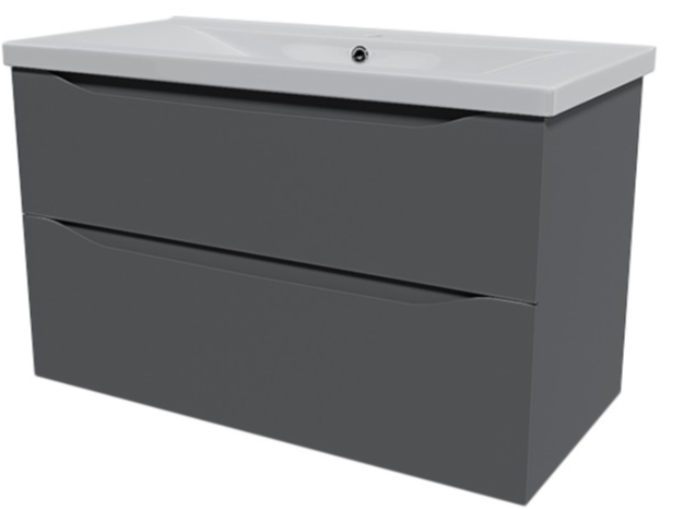 Тумба підвісна Сансервіс «Севілья-80» з умивальником SAVA-80 світло-сірий