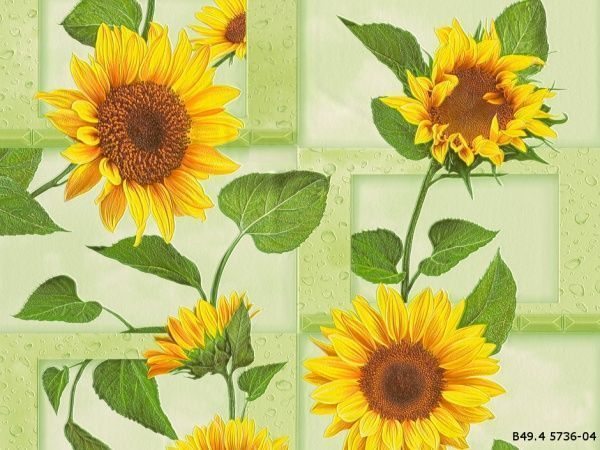 Шпалери зі спіненого вінілу Слов'янські шпалери Expromt Соняшник 5736-04 0,53x10,05 м 
