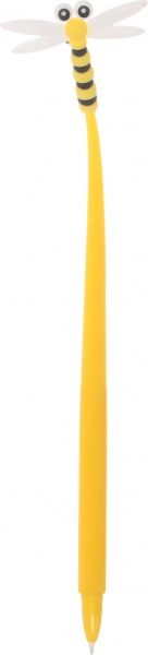 Ручка гелевая Пчелка желтая 