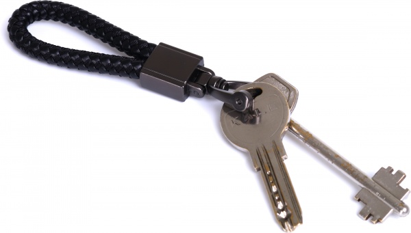 Брелок для ключів з U затискачем з викруткою чорний