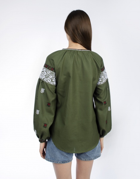 Вышиванка Эдельвика зеленый р. M 157-23/00 