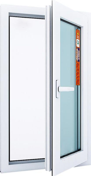 Вікно поворотно-відкидне DECCO 60 600x1000 мм праве