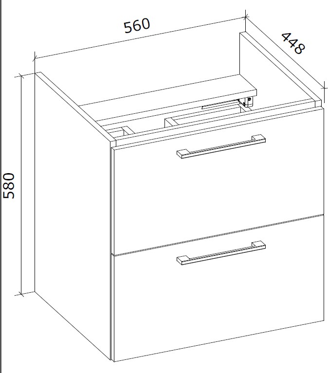 Тумба консольна Грейд Niks німфея альба під умивальник Como 60