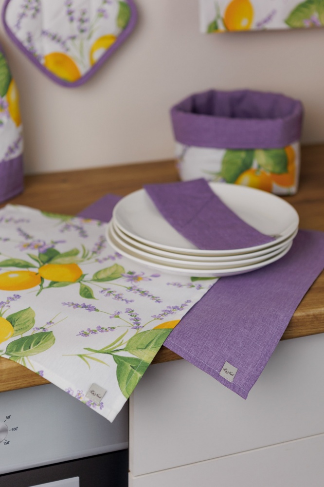 Салфетка La Nuit Lemons & Lavender 40x40 см фиолетовый