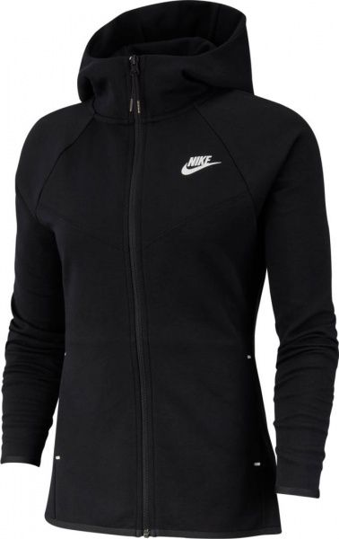 Джемпер Nike W NSW TCH FLC WR HOODIE FZ BV3455-010 р. XL чорний