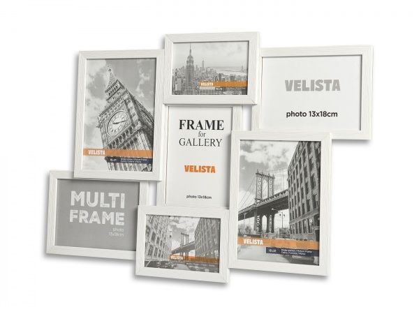 Мультирамка Velista 15W-6003v 10x15/13х18/15x21 см белый 