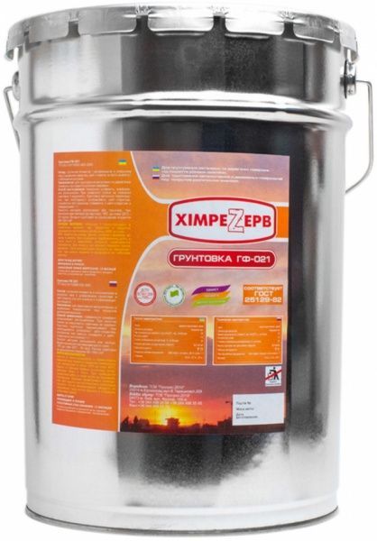 Ґрунтовка ХімреZерв ГФ-021 червоно-коричневий мат 8,8л 12кг