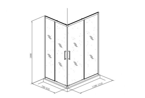 Душевая кабина Koller Pool GRACE квадратная 1200x800x1900 мм стекло матовое G12080SG