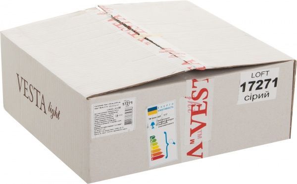 Бра Vesta Light 1x40 Вт E14 сірий LOFT 17271 сірий 