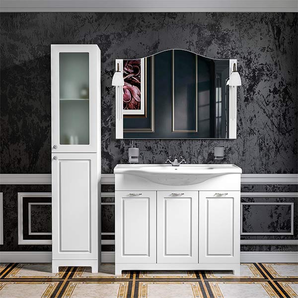 Тумба напольная Aqua Rodos Классик с умывальником матовая New Klasik 100