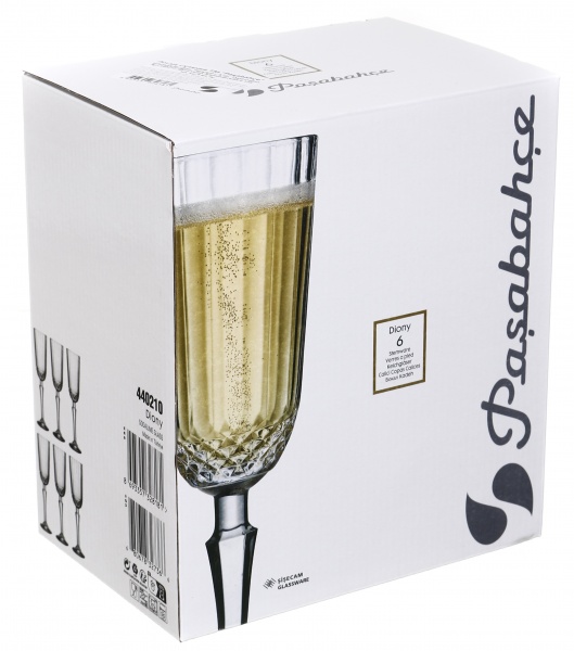 Набор бокалов для шампанского Diony 440210 125 мл 6 шт. Pasabahce 