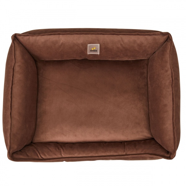 Лежак PETBED Velor Комфорт XL 110x70x27 см коричневий
