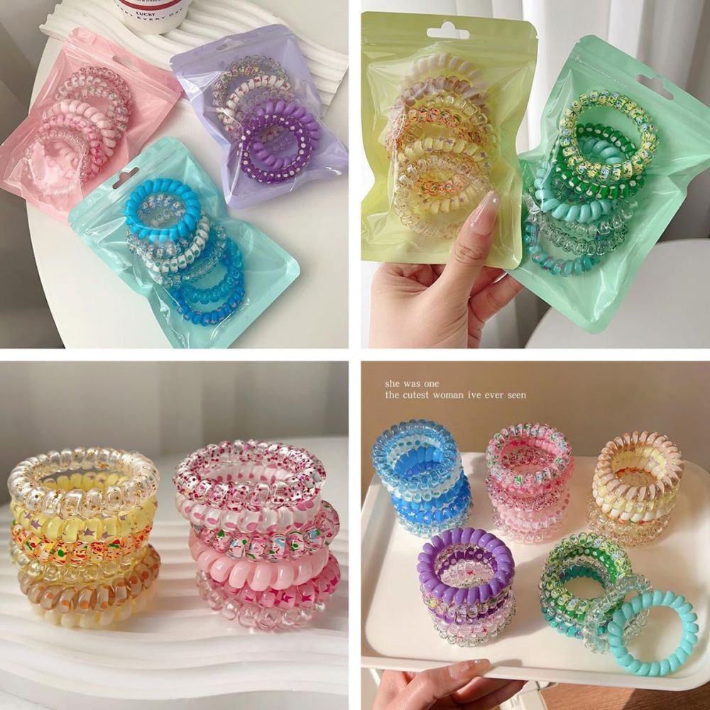 Резинка для волос SHANTOU YISHENG Пружинка в ассортименте 6 шт.