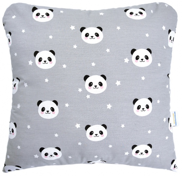 Подушка іграшка Панда 45x45 см сірий IDEIA 
