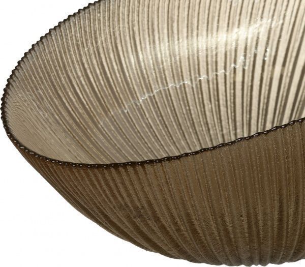 Фруктовница дымчатая стеклянная Arco Prismatico 43х32 см Antonio Tammaro