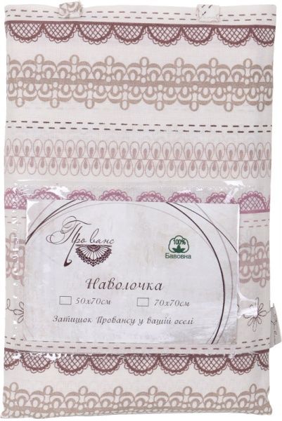 Наволочка Кружево 70x70 см розовый Прованс 