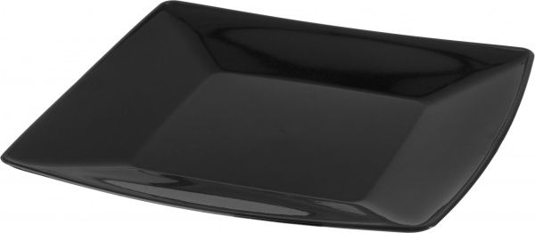 Тарелка пластиковая 19 см черная