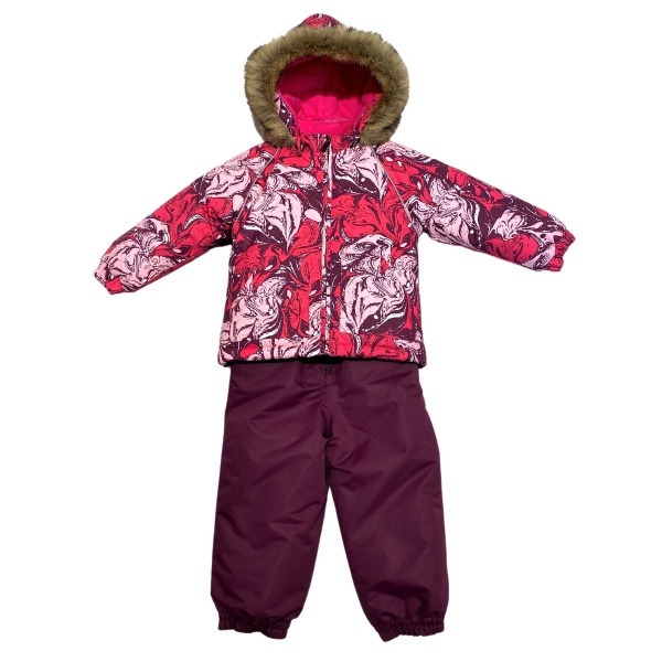 Комплект дитячого одягу для дівчаток HUPPA Avery зріст 98 фуксія з принтом/бордовий 41780030-11363-098 