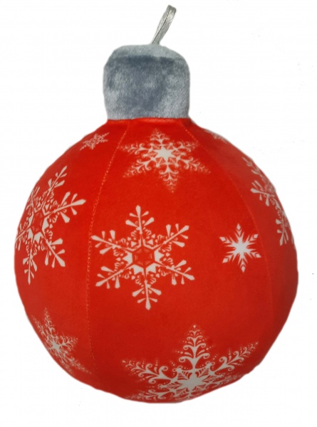 Подушка декоративна Кулька новорічна червона 30x30 см Анна 