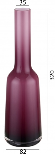 Ваза Wrzesniak Glassworks Bottle 32 см лилова 