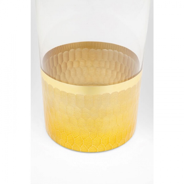 Ваза KARE Design Golden Flow 30 см прозора 