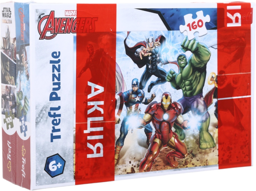 Набор пазлов Trefl (100 + 160 элементов) Звездные Войны и Мстители 16413/15368