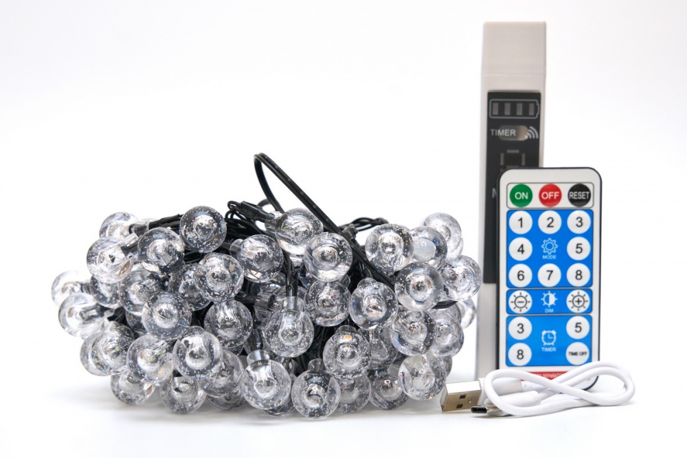 Електрогірлянда Девілон з повербанком і пультом світлодіодна (LED) 100 ламп 10 м (720742)