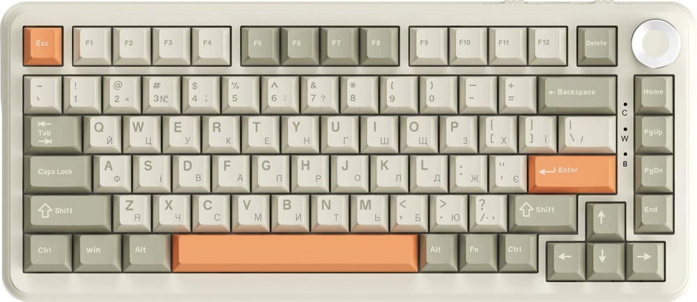 Клавиатура беспроводная Ajazz (AK820MAX-FF-R) Retro Colour - Flying Fish Switch - 8000 mAh